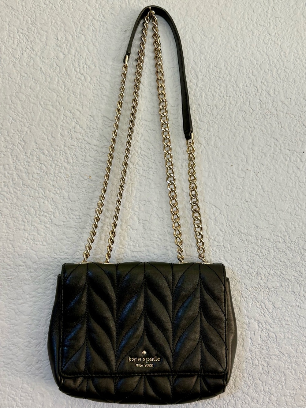 Kate Spade New York Black Quilted Leather Chain Shoulder Bag